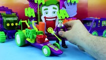 Jokers Dream with Batman Batcycle Joker Funny car Captain America Thor Wolverine Spider-man