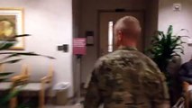 Dad breaks down when son returns home early from Afghanistan