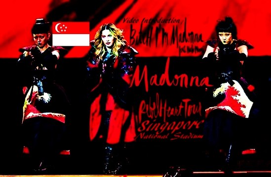 Madonna - Video Introduction / Bitch I'M Madonna (Feat. Nicki Minaj) (Rebel Heart Tour Singapore, National Stadium)