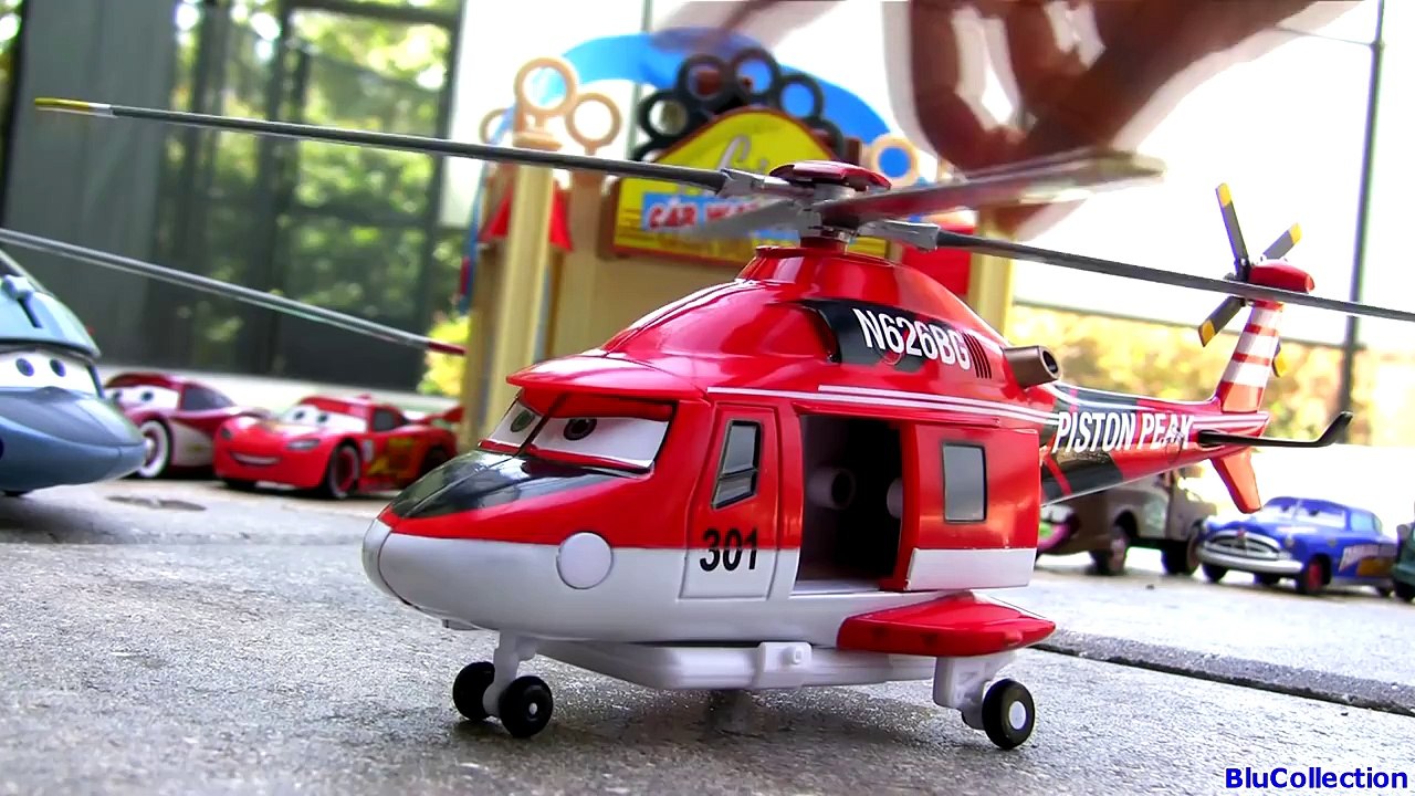 Disney Planes Fire & Rescue Muir Train, Mayday Firetruck, Blade Ranger Pixar Cars Dinoco Helicopter