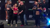 UFC 193: Joanna Jedrzejczyk vs Valerie Letourneau INTENSE staredown