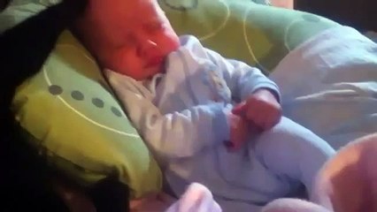 Котик успокаивает ребенка