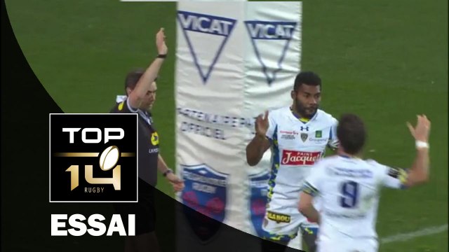 TOP 14 – Grenoble – Clermont : 12-45 – Essai 2 Noa NAKAITACI (CLE) – J17 – saison 2015-2016
