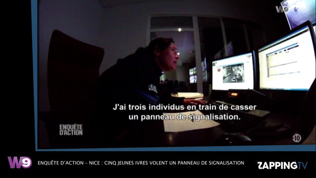 Enquête d’action – Nice : cinq jeunes ivres volent un panneau de signalisation, la vidéo insolite !