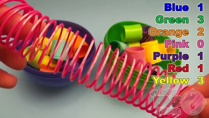 Learn Colours with Slinkies* Fun Learning Contest with Disney Cars Avengers Lalaloopsey*