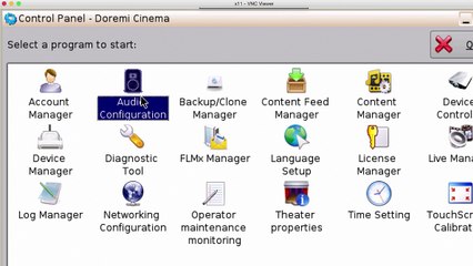 Digital Cinema Server DoReMi: Audio Configuration