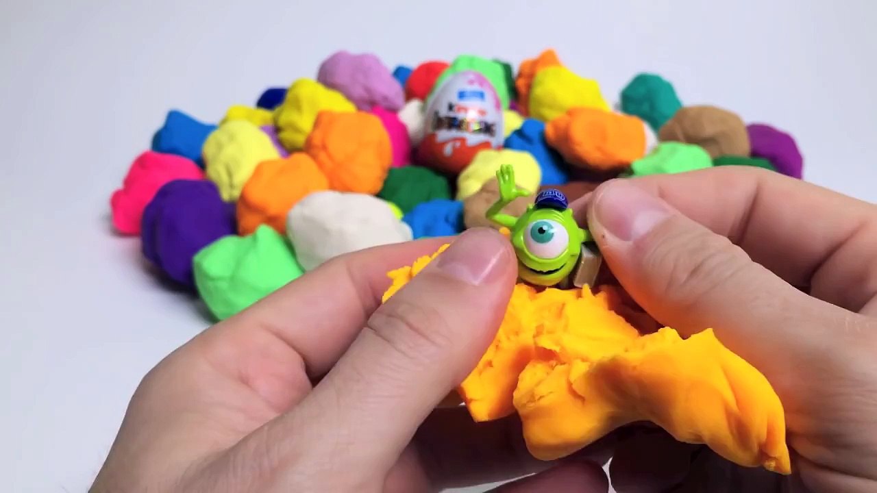 Play Doh Surprise Eggs Marvel Angry Birds Monsters CARS Mickey kinder playdo Unboxingsurpr