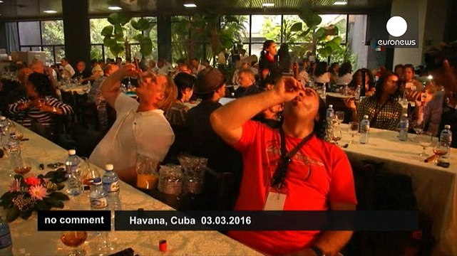 Ash competition at Cuban cigar festival