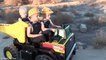 Kid Trax CAT Bulldozer & TONKA Mighty Dump Truck Ride-On Tractors Playtime!