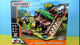 Matchbox On a Mission Croc Escape Lightning McQueen gets eaten by Croc Mater saves him Just4fun290