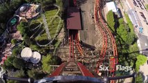 Goliath front seat on-ride HD POV Six Flags Great America
