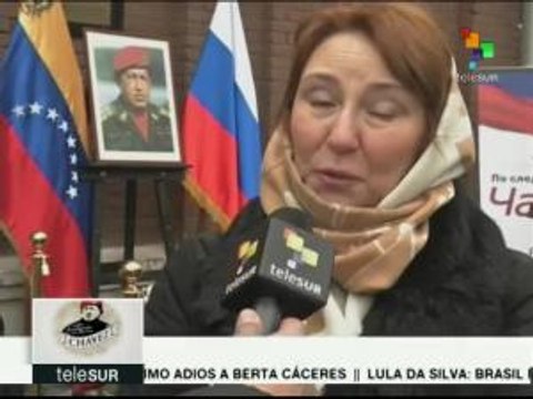 Rusia: rinden homenaje a Hugo Chávez a tres años de su partida física