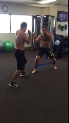 Конор МакГрегор, работа в фиксированной стойке.