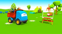 Kids 3D Childrens Machine Cartoons 12: Leo PAINTS a FIRE TRUCK (грузовичок Лева/트럭 레프)