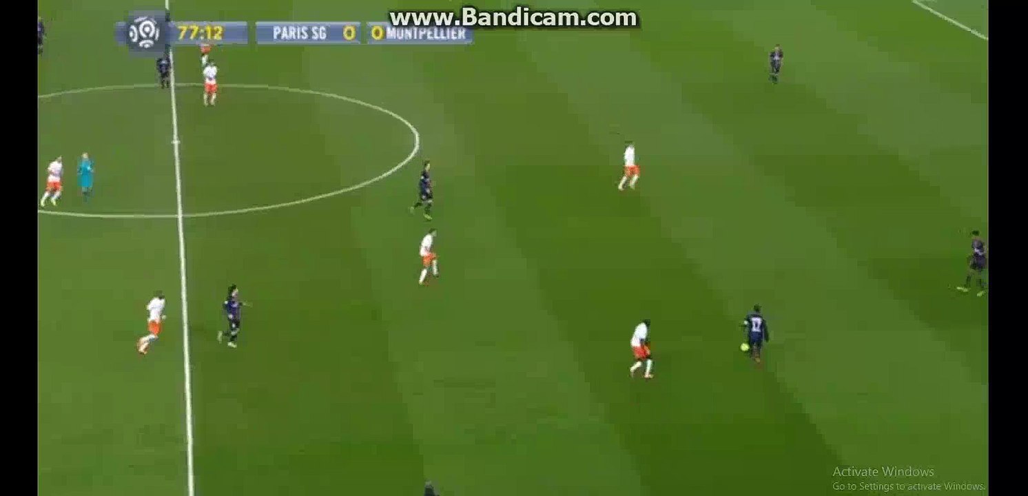 Lucas Moura Super DEFENSE | Paris Saint Germain 0-0 Montpellier 05-03-2016