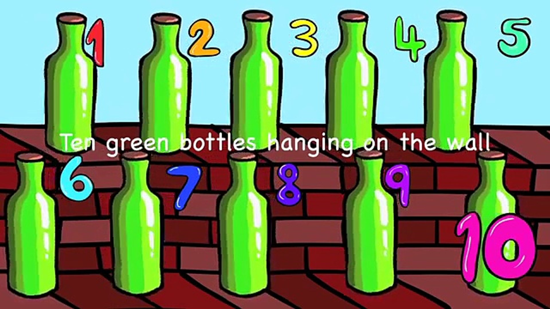 Ten Green Bottles Nursery Rhymes - Dailymotion Video