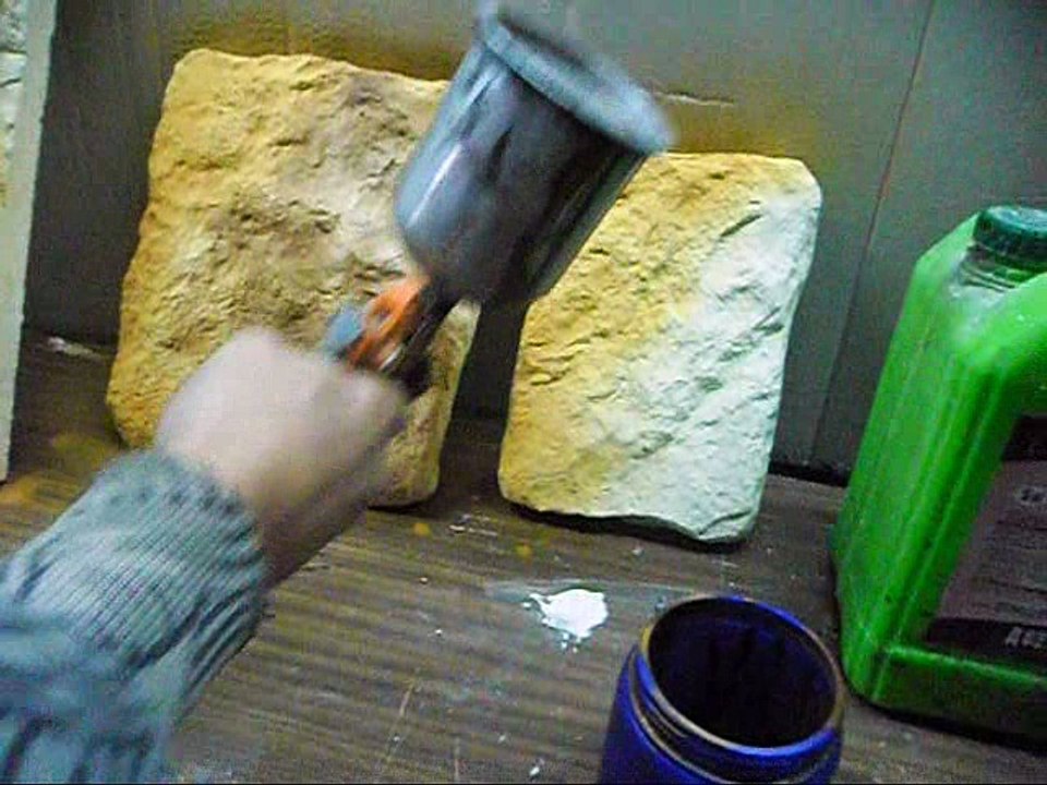 Производство декоративного камня.Покраска.Упаковка.2-часть._cut