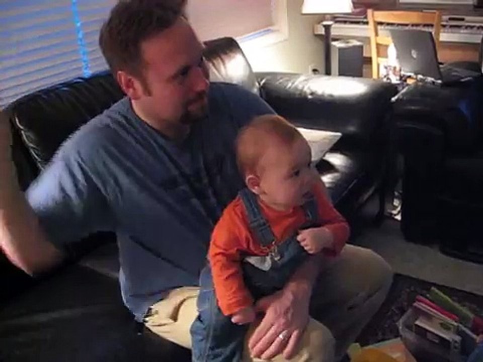 Baby laughing at the Wii