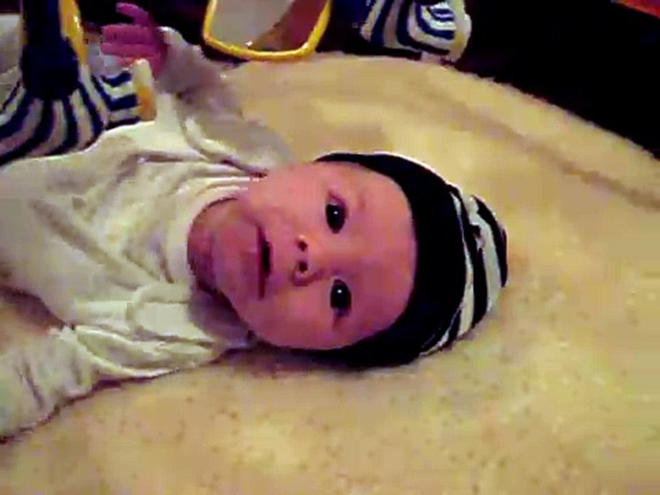 Baby tells his first joke