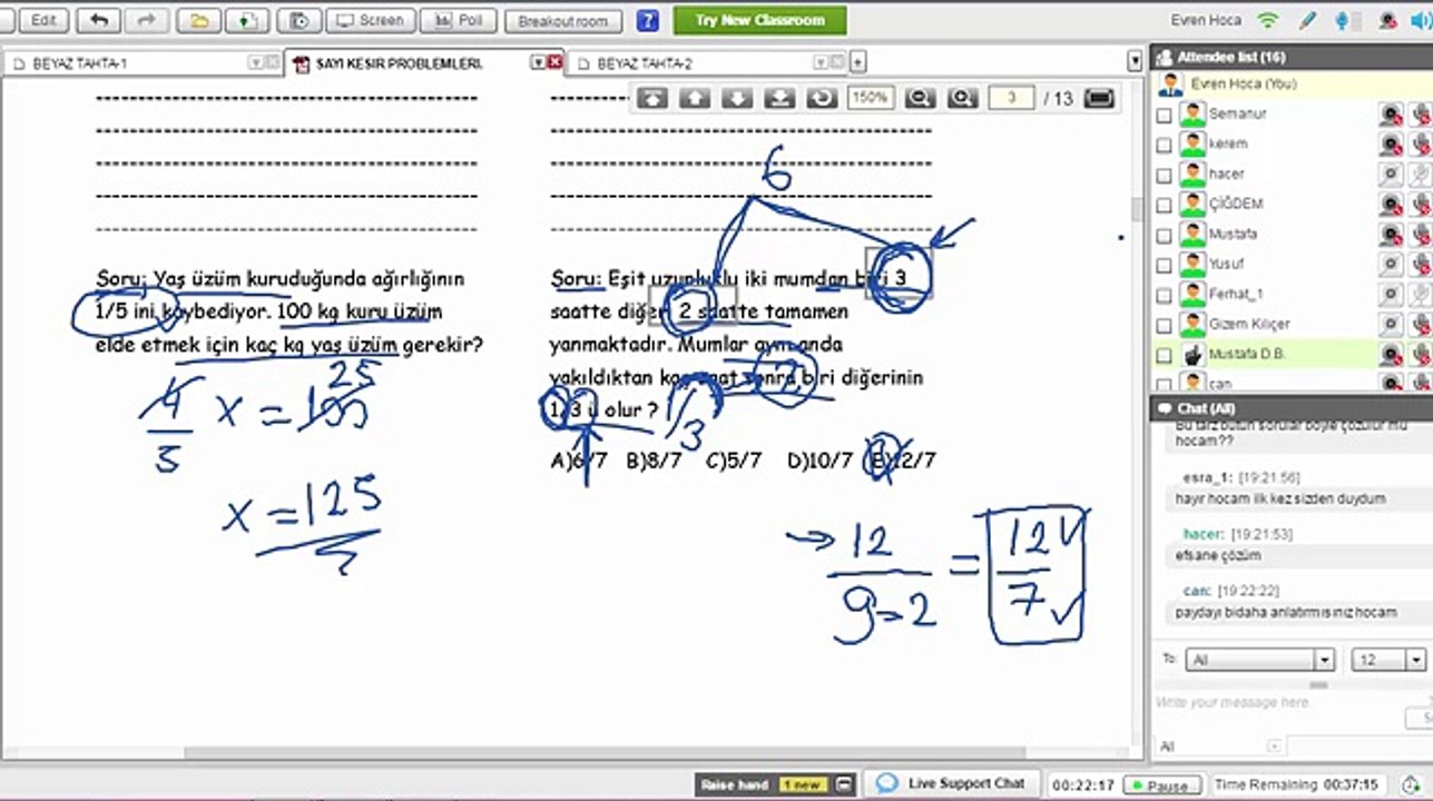 Sayı Kesir Problemleri-1