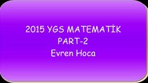 2015 YGS MATEMATİK SORU ÇÖZÜMLERİ-2