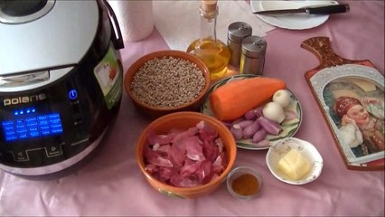 Перловая каша со свининой в мультиварке