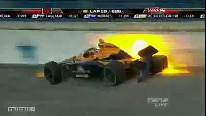 Страшный пожар на трассе Формула 1