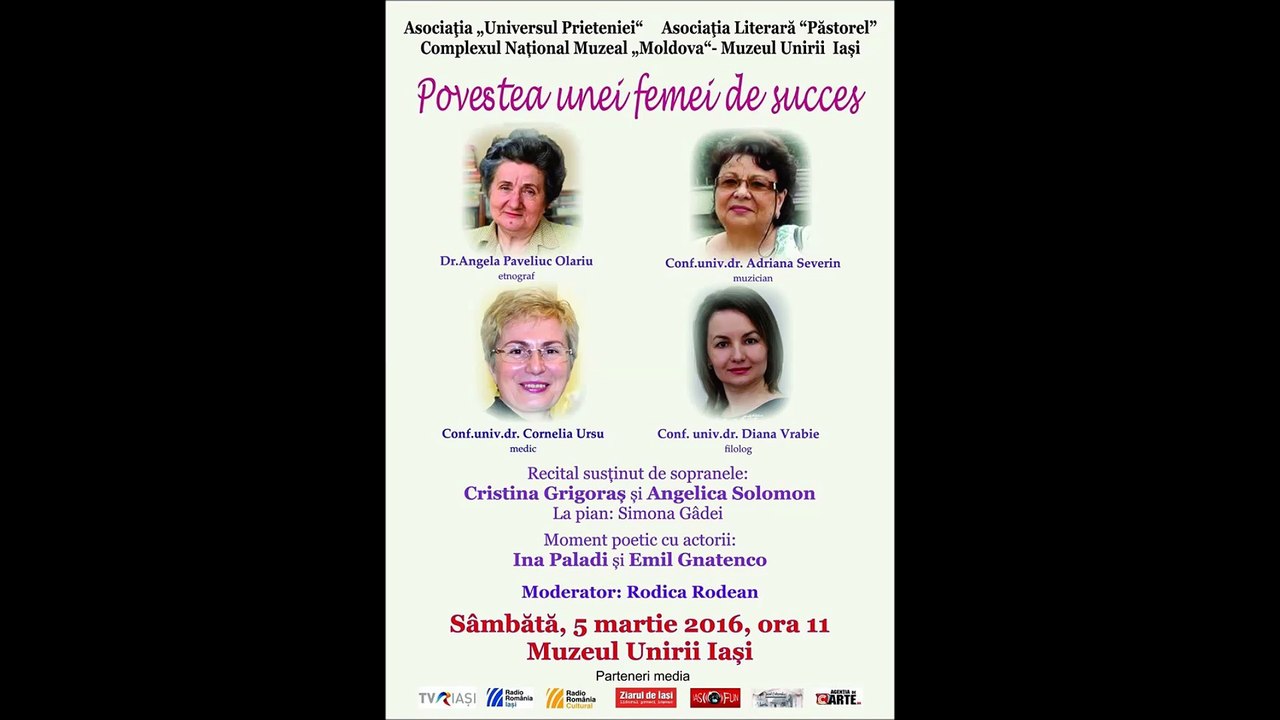 "Povestea unei femei de succes"-Conf. univ. dr. Diana Vrabie