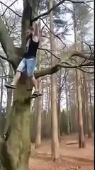 Упал с дерева Смешной прикол