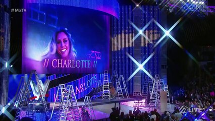 Charlotte snaps on the set of Miz TV Raw, December 7, 2015