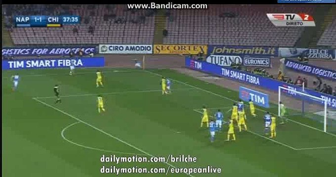 2:1 Vlad Chiriches Goal | Napoli 2-1 Chievo Serie A 05.03.2016