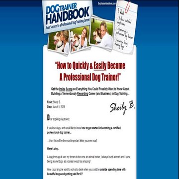 DOG TRAINER SCHOOL-BECOME A DOG TRAINER