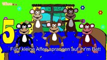 Fünf kleine Affen Sing mit (Karaoke Version) mit Text am Bildschirm Yleekids Deutsch