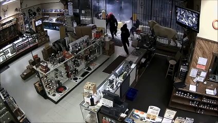 Robbers steal 50 weapons in an armory (CCTV Footage)
