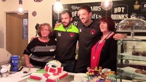 David Mooney and Chris Dagnall visit St Josephs Hospice