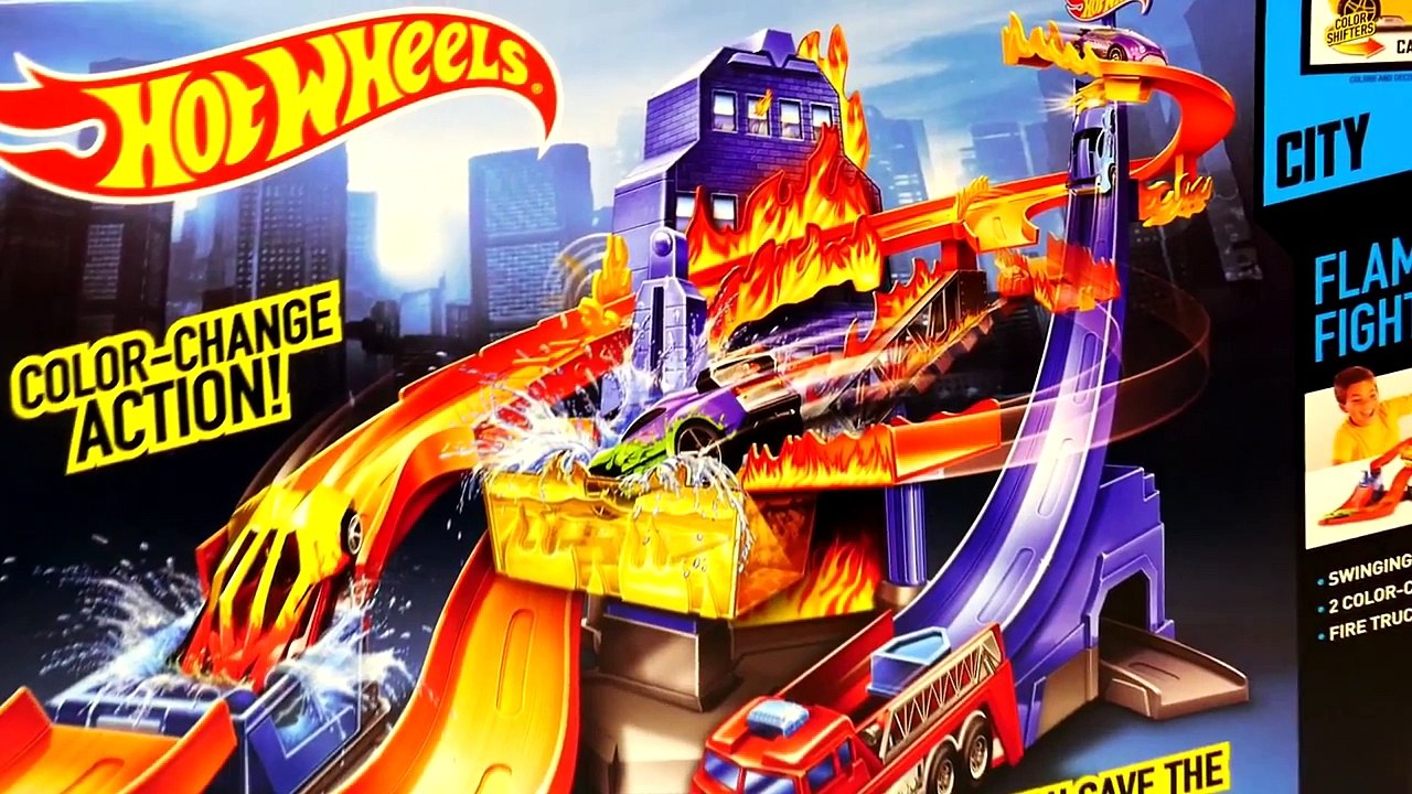 CARS Superhero Hot Wheels Flame Fighters Color Changer Race Track Spiderman Superman Disney Pixar