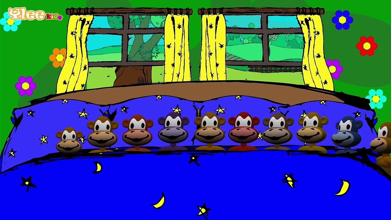 Zehn in einem Bett Kinderlied Lernlied in Deutscher Sprache Yleekids