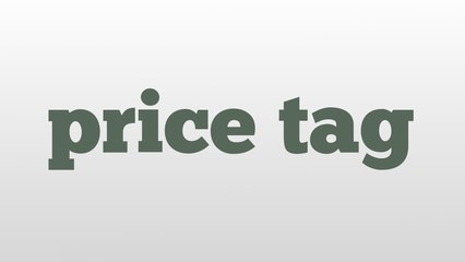 price tag meaning and pronunciation