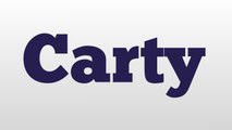 Carty meaning and pronunciation