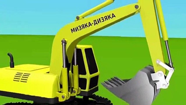 Dessin animé éducatif pour les enfants, Jeu d'assemblage, la pelle mécanique sur chenilles. Camions Dessins Animés En Français