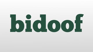 bidoof meaning and pronunciation