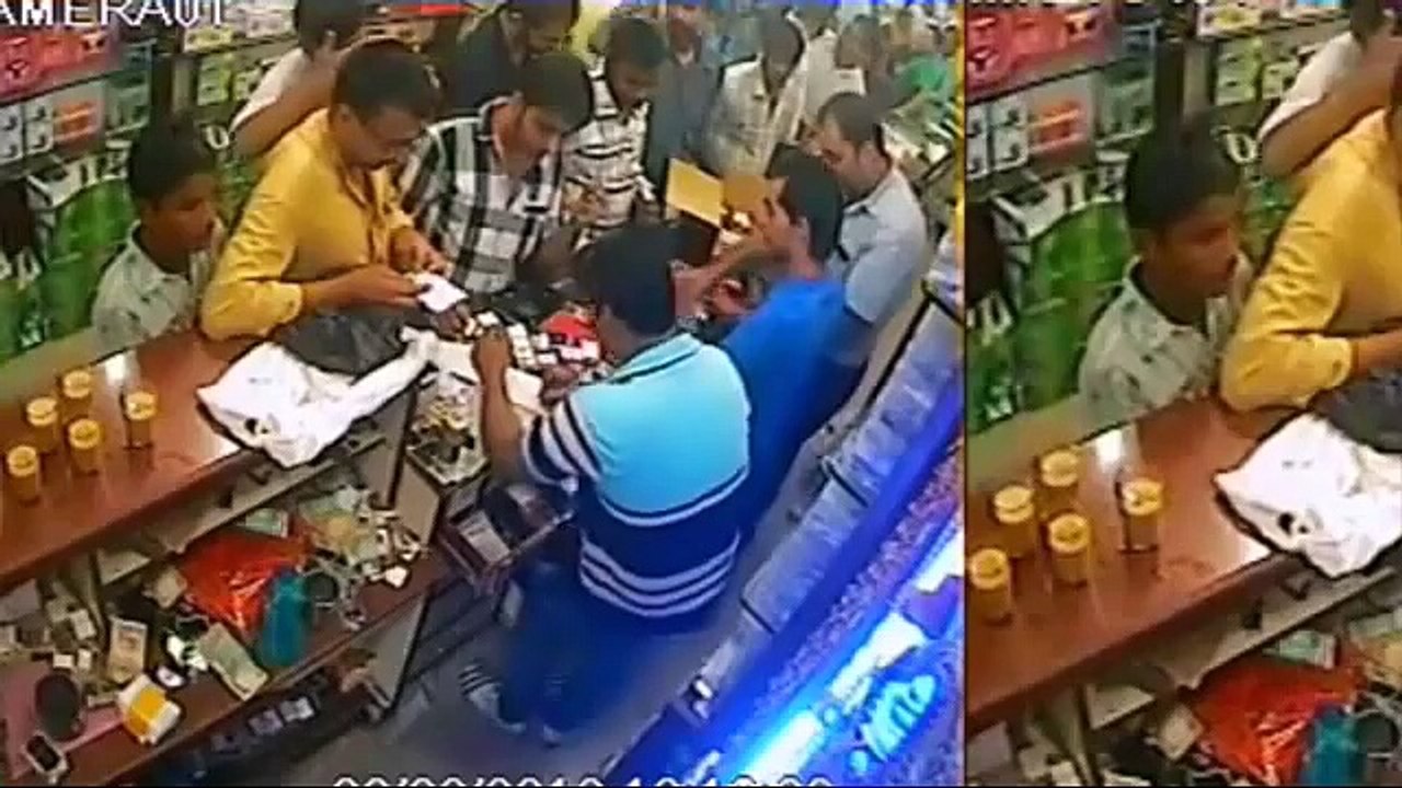 اجدد مقطع فيديو عملية سرقة لشاب صغير داخل محل تجارى