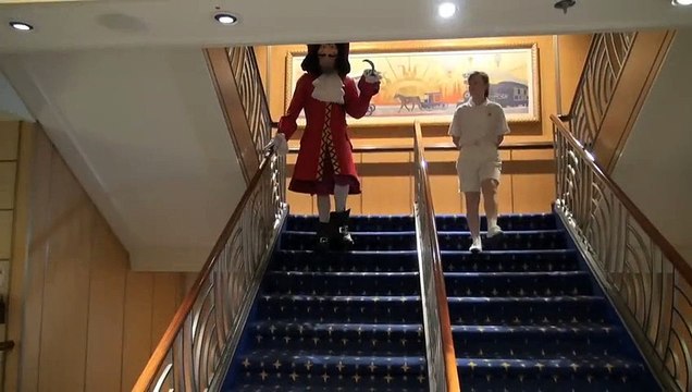 Captain Hook Roaming on the Disney Fantasy, Disney Cruise Line
