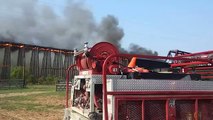 Rail Road bridge fire Colorado River in Lampasas County Texas