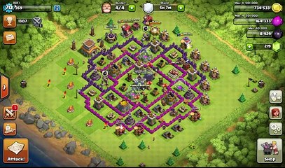 Clash of Clan TH 8 GoWiPe strategy 100% in war with lvl 1 Golem,