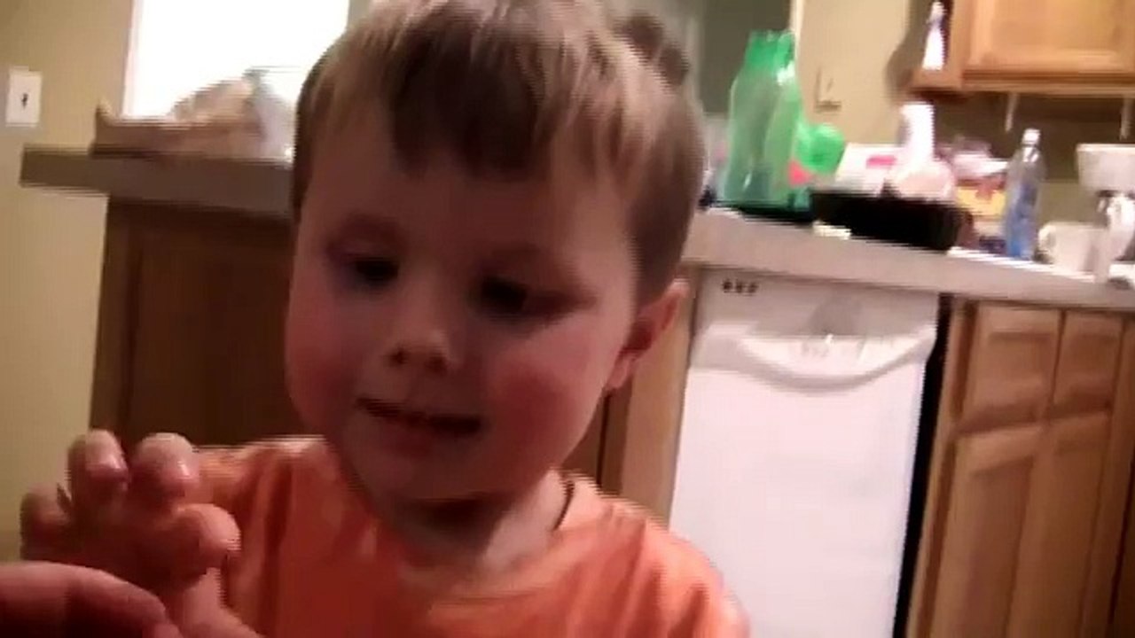 3 Year Old Eating Atomic Warhead Candy