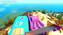 Dinoco King 43 and Boost Disney cars jump Countryside Mountains