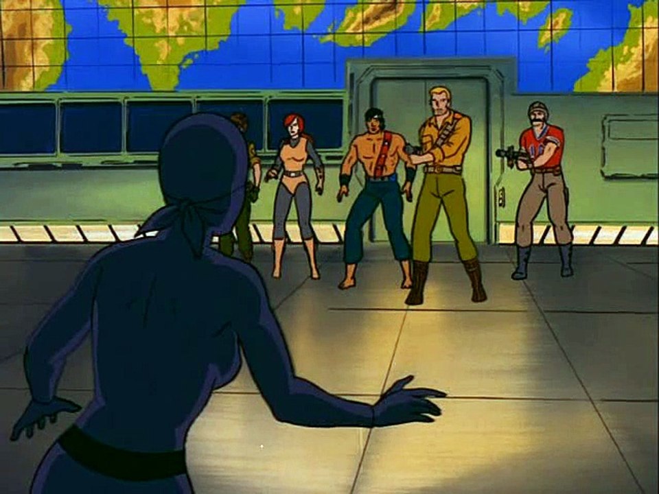 Masked female ninja trapped by G.I. Joe!