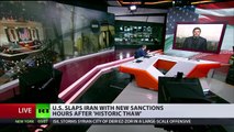 US slaps new sanctions on Iran - hours after historic thaw
