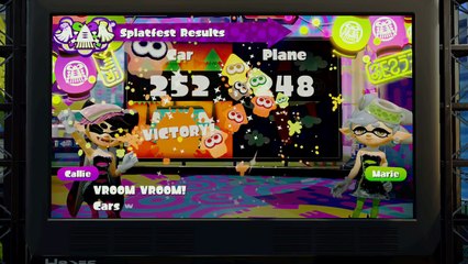 Splatoon 10/10 NA Splatfest results | Cars vs. Planes